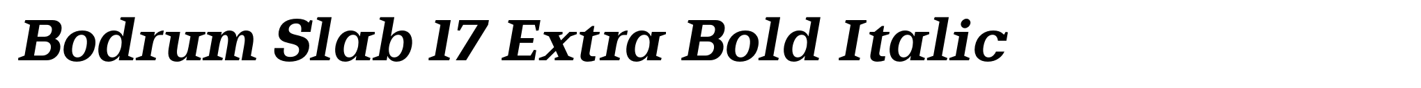 Bodrum Slab 17 Extra Bold Italic image